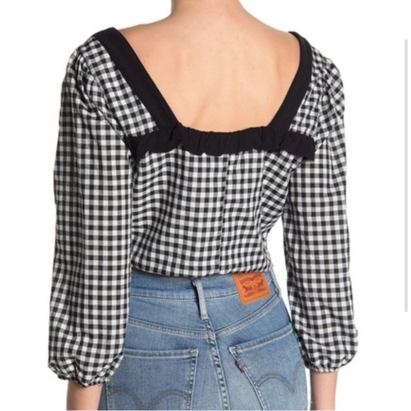 BCBGeneration Gingham Crop Top NWT - Picture 4 of 8